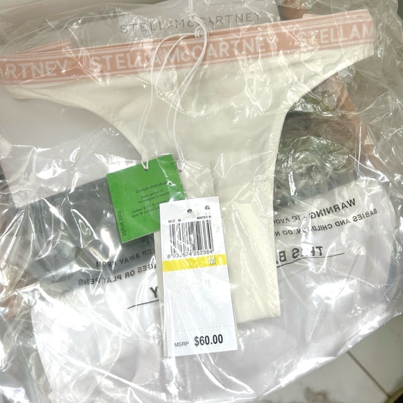 NWT Stella McCartney white thong, size medium. - Picture 3 of 5